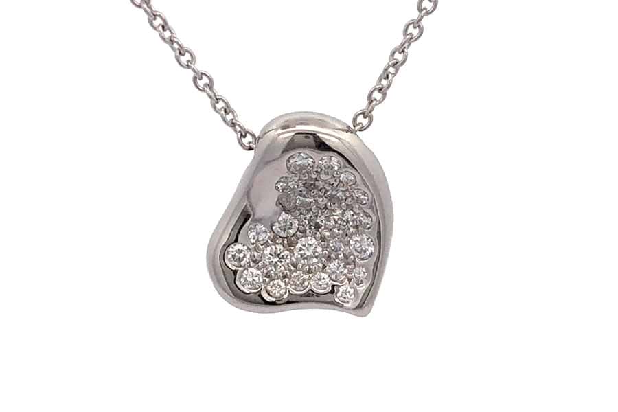 ティファニー フルハートダイヤネックレス Pt950 全長約41.7cm@2 の  