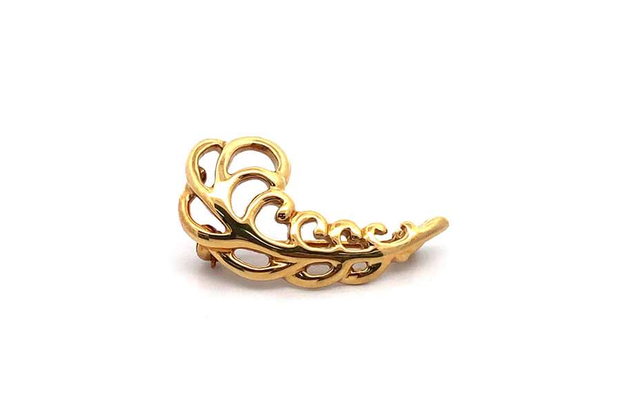 ティファニー パロマピカソ フェザーモチーフブローチ 18K,750 の買取 