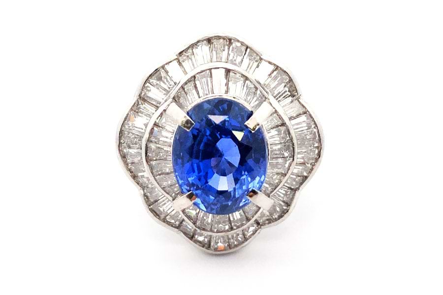 Pt900×サファイア×ダイヤモンドリング S6.83ct MD3.55ct の買取