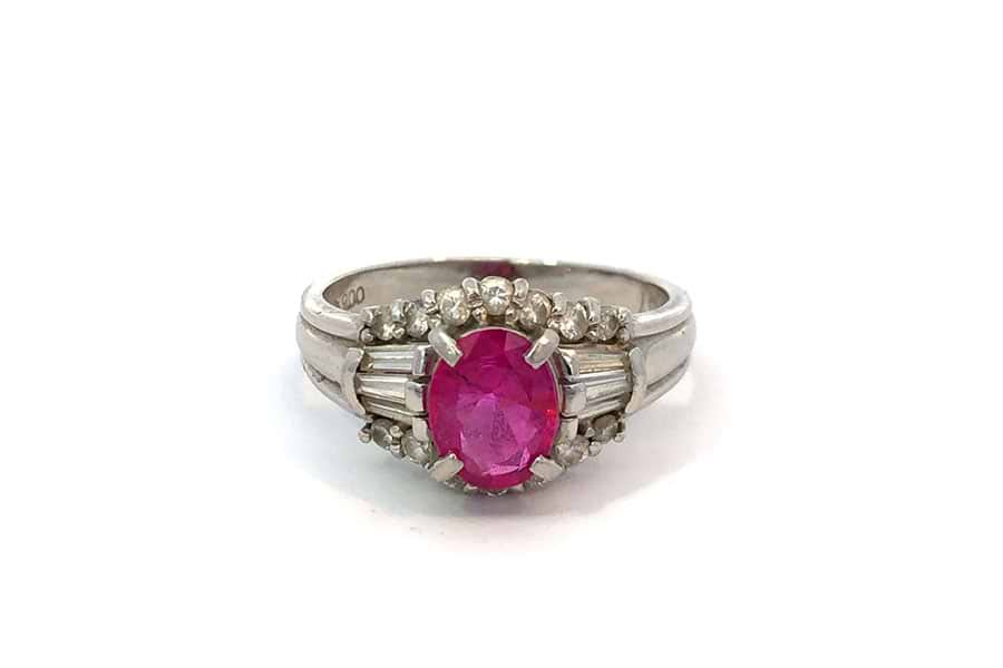 リング Pt900 約10号 ルビー1.147ct ダイヤ0.67ct の買取実績｜最新 