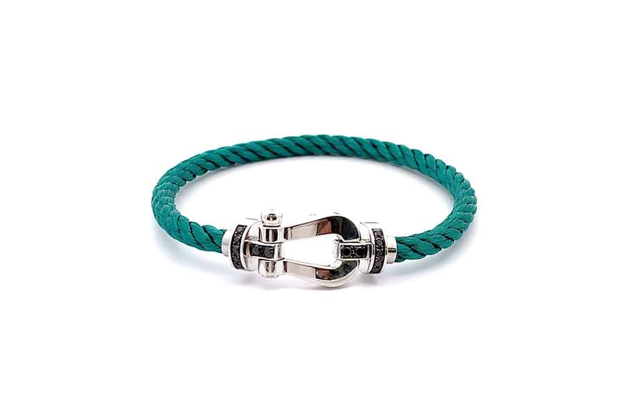 Au750ブレスレット TASAKI ブレスレット K18WG シルバー Au750 18K 8P ダイヤモンド