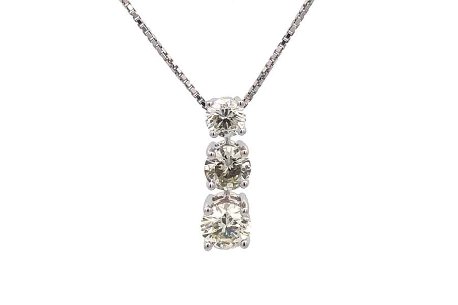 ネックレス Pt900,Pt850 全長約45.9㎝ ダイヤ1.604ct