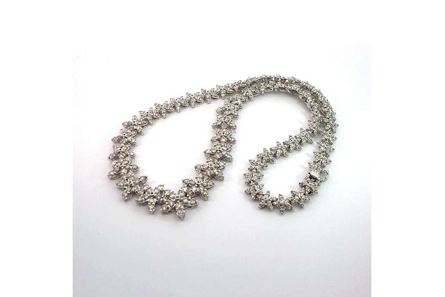 ネックレス Pt850 全長約40.4cm ダイヤ10.10ct