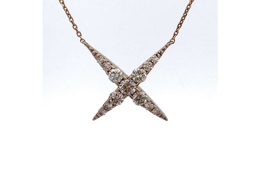 カシケイ ダイヤネックレス K18 全長約48.0cm ダイヤ1.00ct