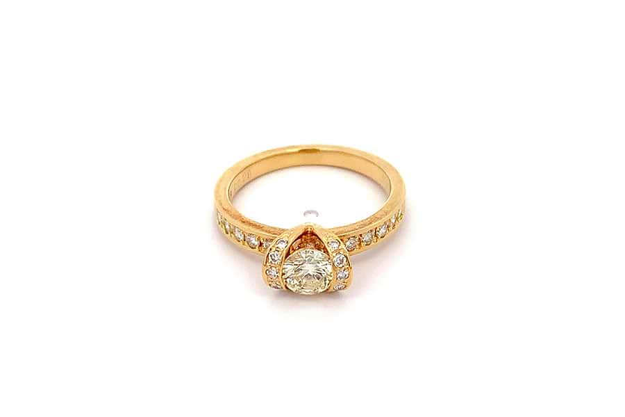 リング K18 約10.5号 ダイヤ0.511ct ダイヤ0.28ct の買取実績