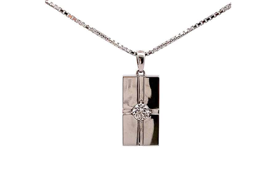 H＆C ダイヤモンド PT850 K18WG 0.5ct ライトブラウン ライン