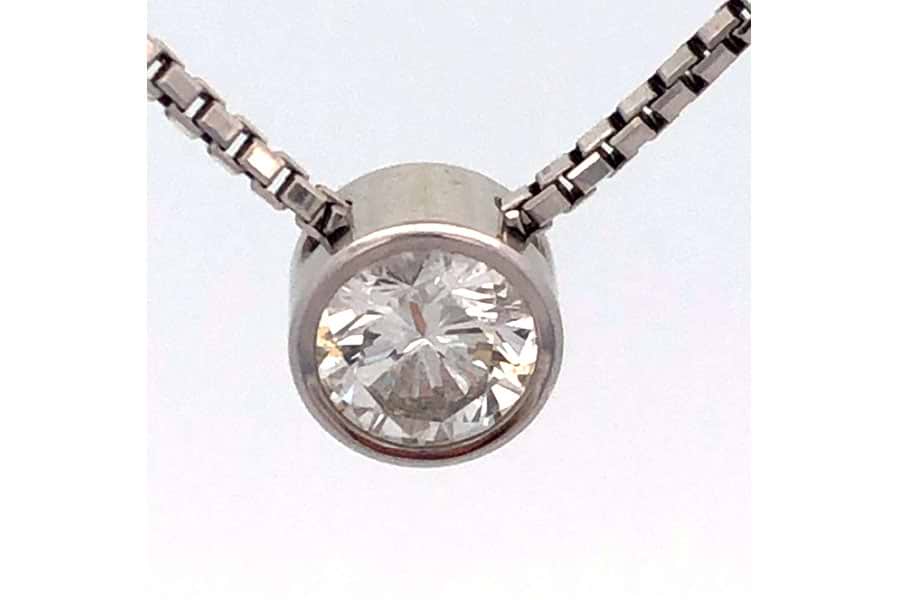 ネックレス Pt850 全長約40.8㎝ ダイヤ0.74ct