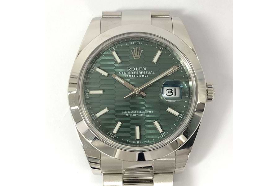 ロレックス デイトジャスト 126300 自動巻き SS グリーン