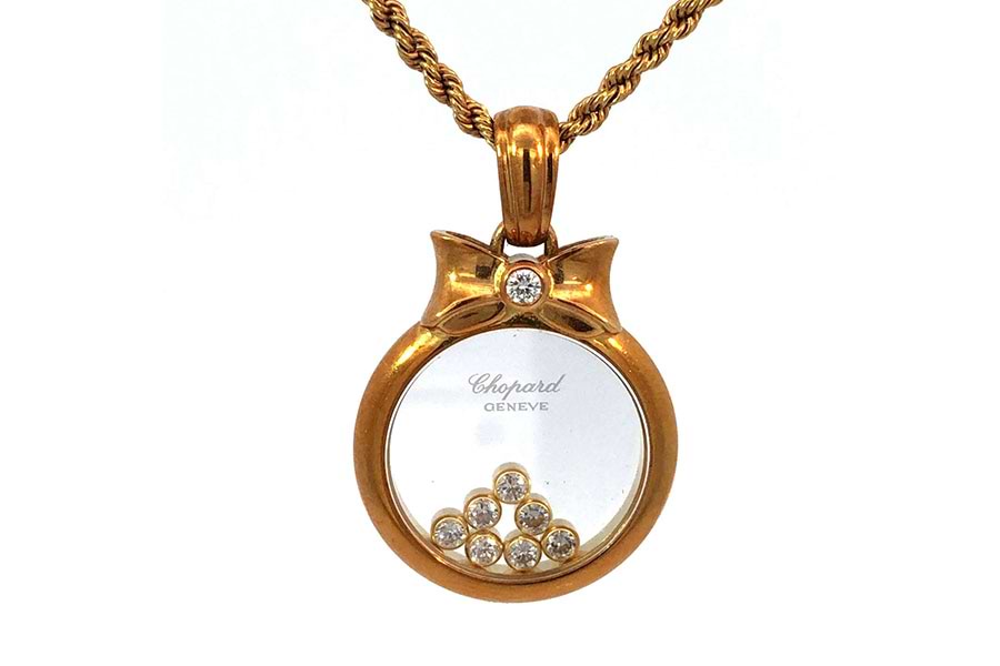 ショパール ハッピー ダイヤ ネックレス 750 全長約43.1cm