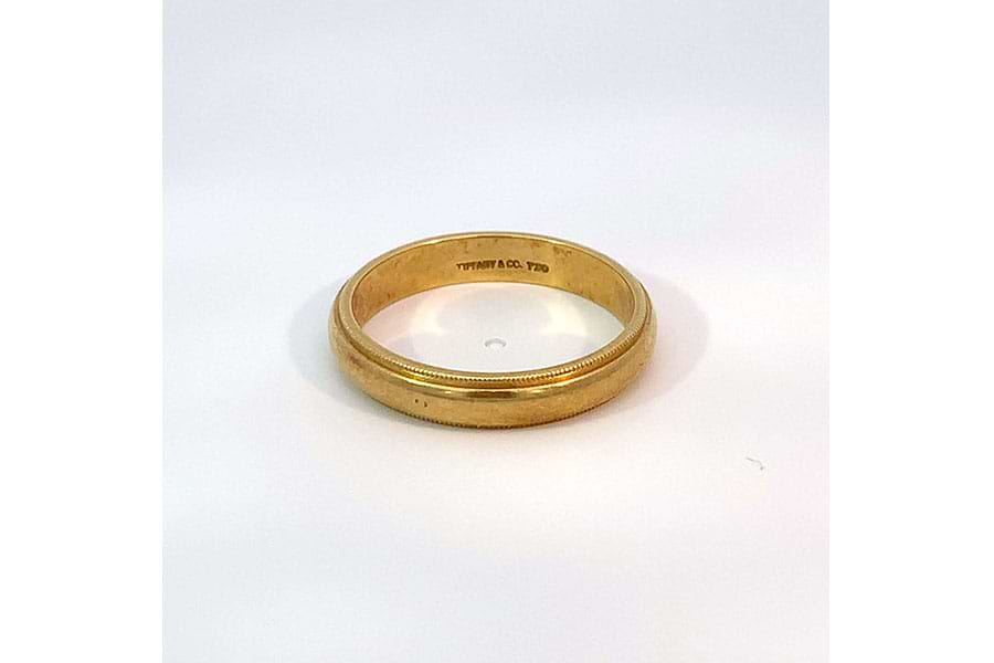 ティファニー ミルグレイン バンド リング 750 約22号