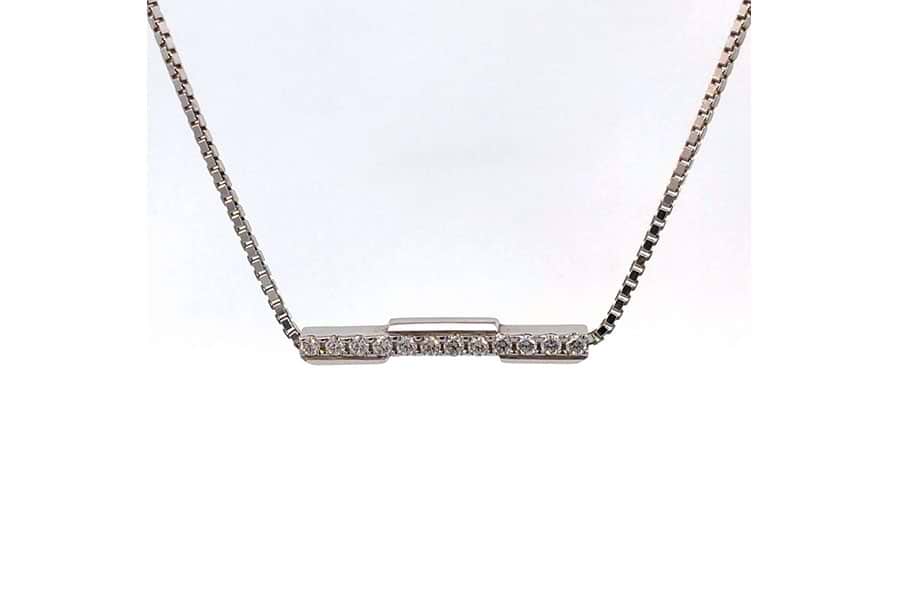 グッチ ラリアット ダイヤ ネックレス 750 全長約45.3cm