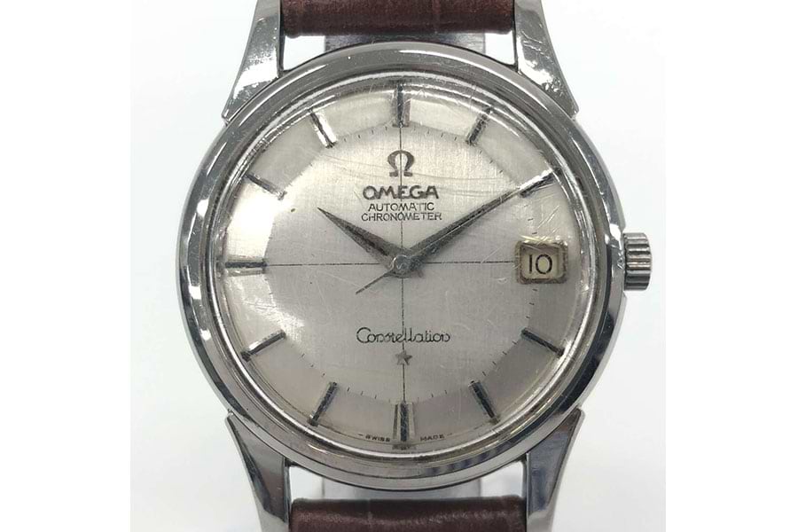 オメガ コンステレーション 自動巻き SS/革 シルバー