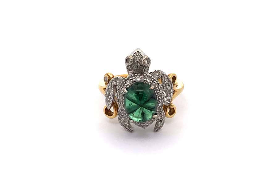 全国宅配無料 リング ダイヤ トラピッチェエメラルド2.16ct 約10号 K18,K18WG アクセサリー