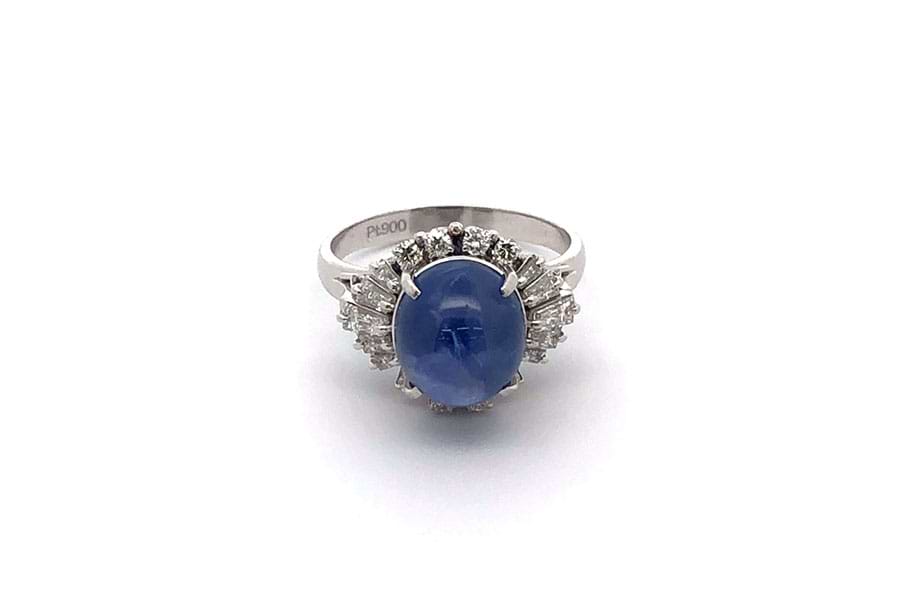 リング Pt900 約14号 サファイア6.82ct ダイヤ0.66ct$2 の買取