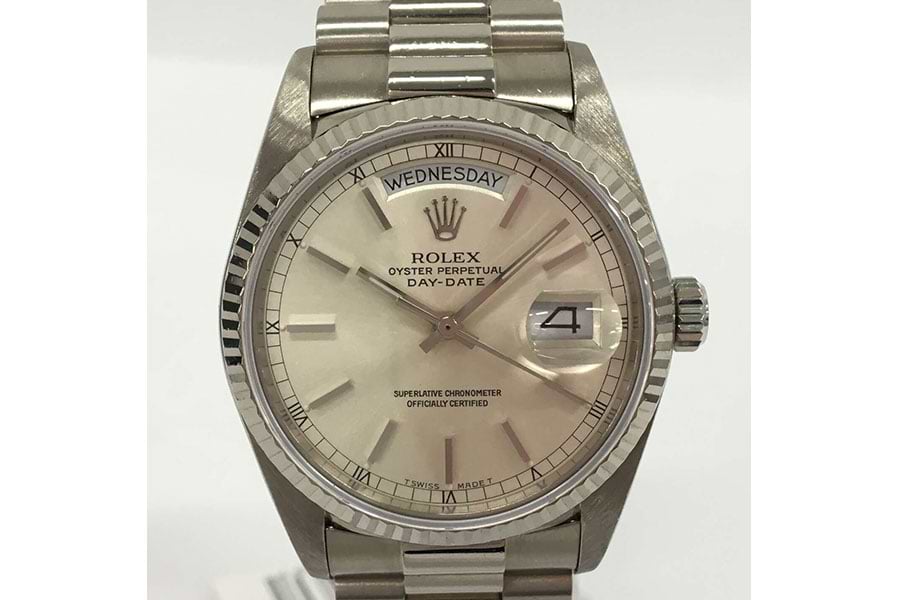 ロレックス デイデイト 18039 自動巻き 750 シルバー