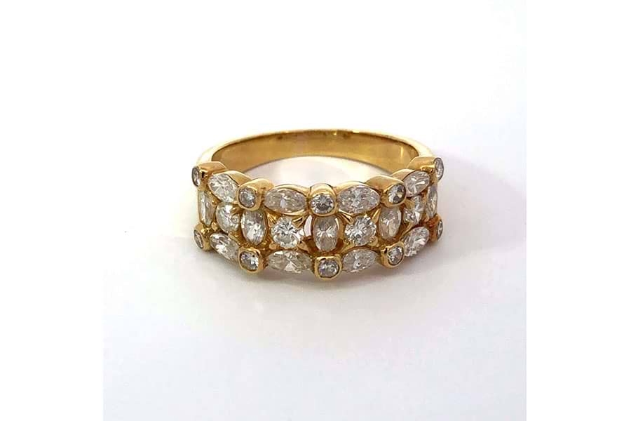 リング K18 約10号 ダイヤ1.21ct