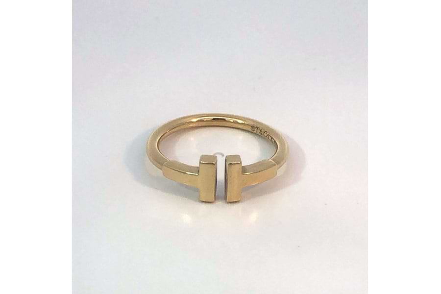 ティファニー ワイヤー リング Au750 約9号