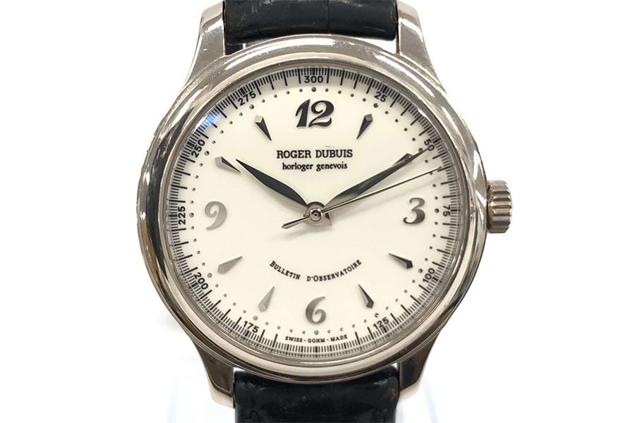 ロジェ・デュブイ オマージュ H37.57 自動巻き 750WG/革 ホワイト