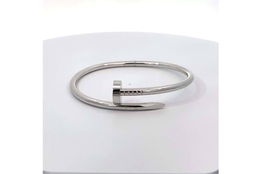 カルティエ ジュストアンクルブレスレット Au750 ＃17/内径約16cm