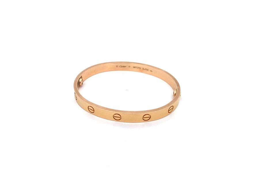 カルティエ ラブ ブレスレット Au750 #17/内径約16.0cm