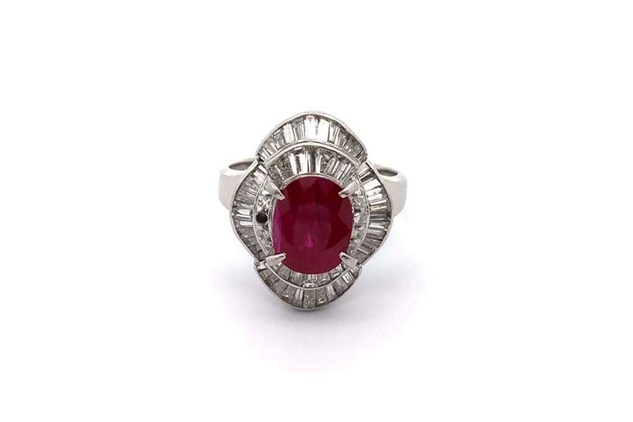 イコー質店 Pt900 ラピスラズリ3.53ct ダイヤ合計0.85ct リング