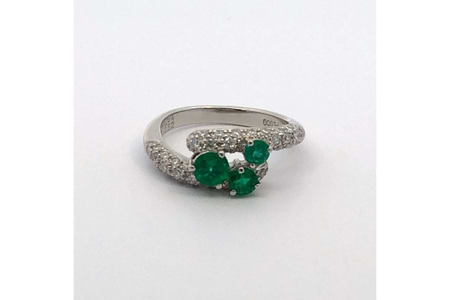 PT900 エメラルド リング 0.29CT