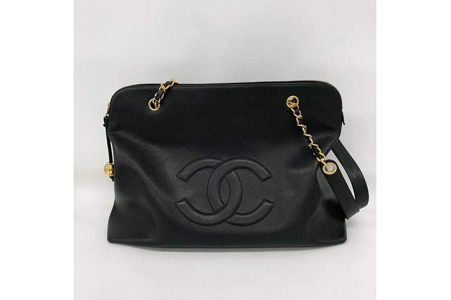 シャネル チェーントートバッグ キャビアスキン