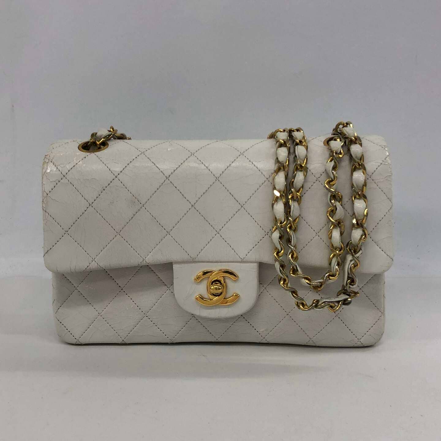 シャネル マトラッセ ダブルフラップ ダブルチェーンショルダーバッグ