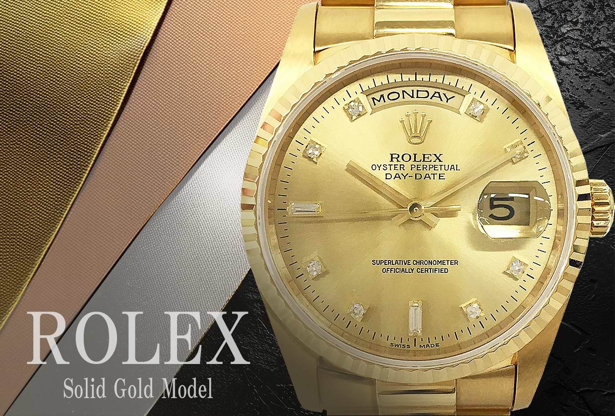 ロレックスの金無垢モデルとは？特徴やゴールドの種類・人気