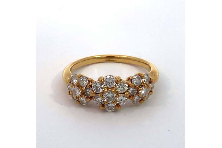 リング K18 約12号 ダイヤ1.00ct