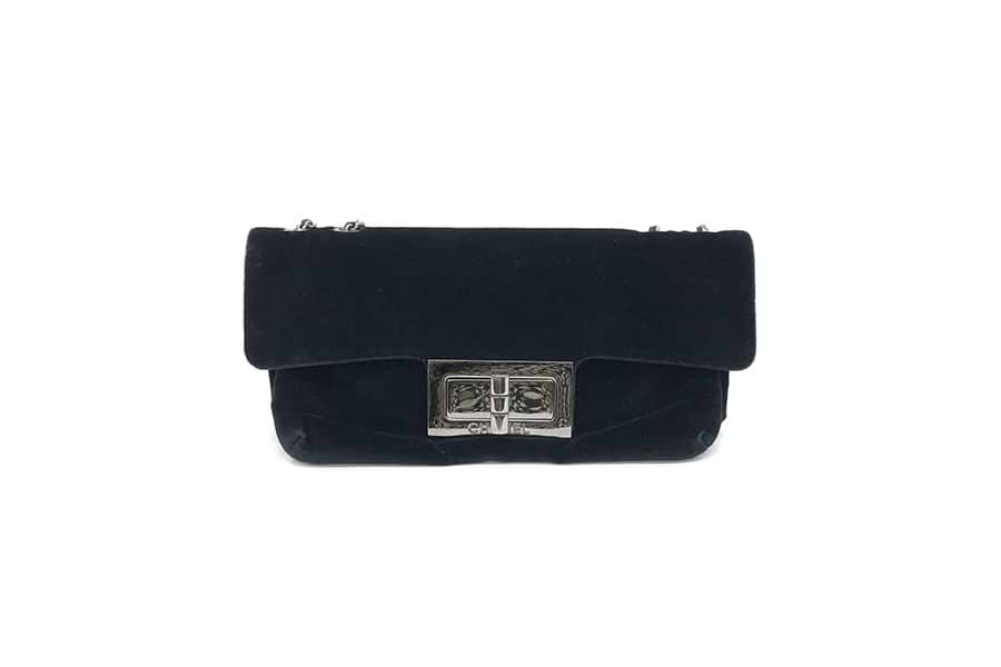 シャネル 2.55 ベルベットチェーンショルダーバッグ