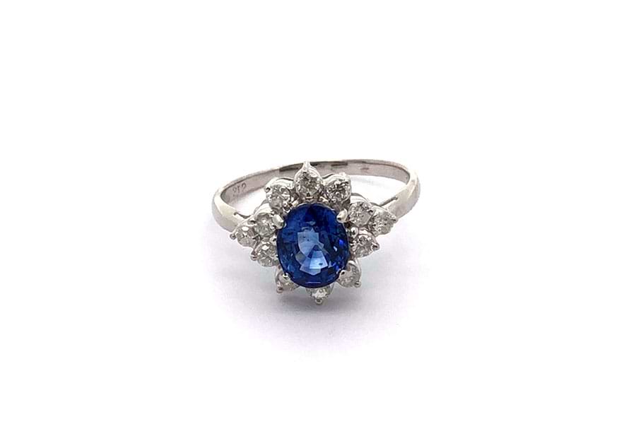 Pt900×サファイア×ダイヤモンドリング S8.15ct MD0.38ct の買取