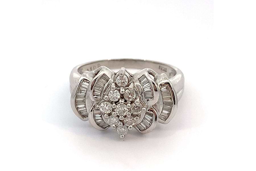 リング Pt900 約19号 ダイヤ1.00ct