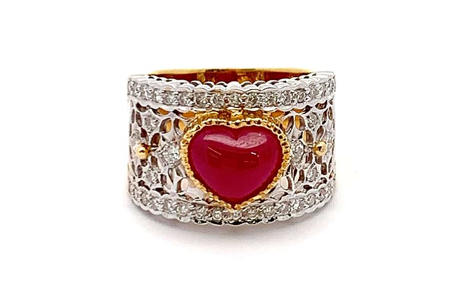 タイタック Pt900 ルビー2.069ct ダイヤ0.71ct の買取実績｜最新
