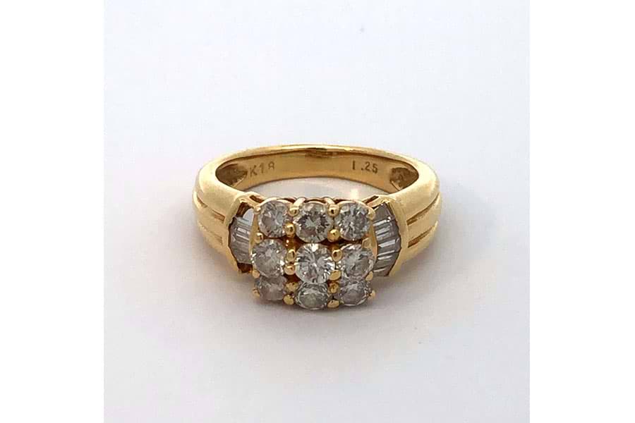 リング K18 約11号 ダイヤ1.25ct