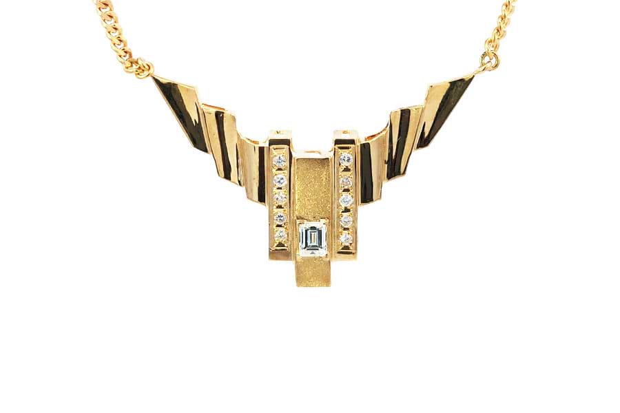 K18 / ネックレストップ】ダイヤ0.63ct 0.45ct 3g