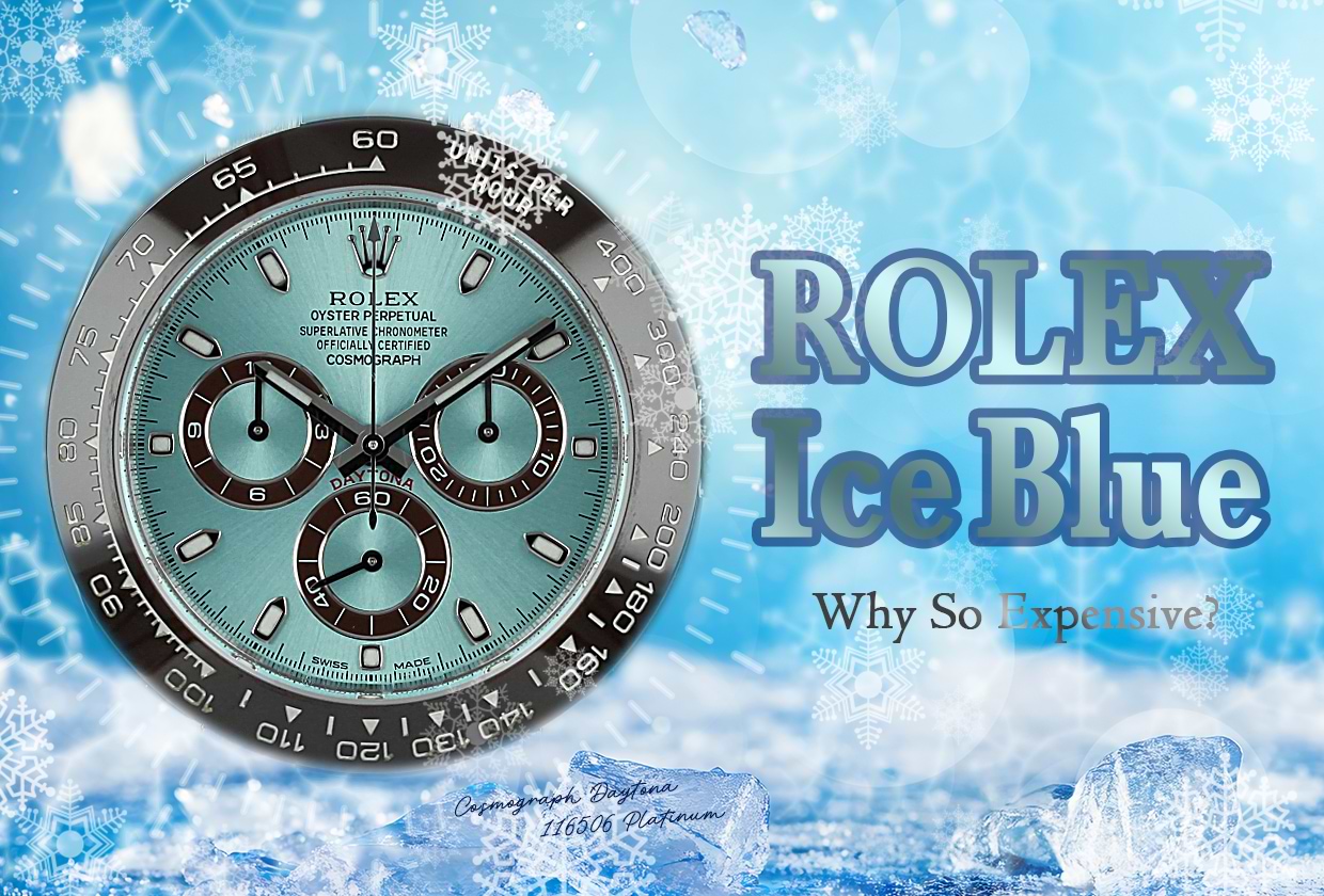 ロレックスディトナアイスブルー文字盤　針付き ロレックス デイトナ アイスブルー文字盤 プラチナ仕様カスタム