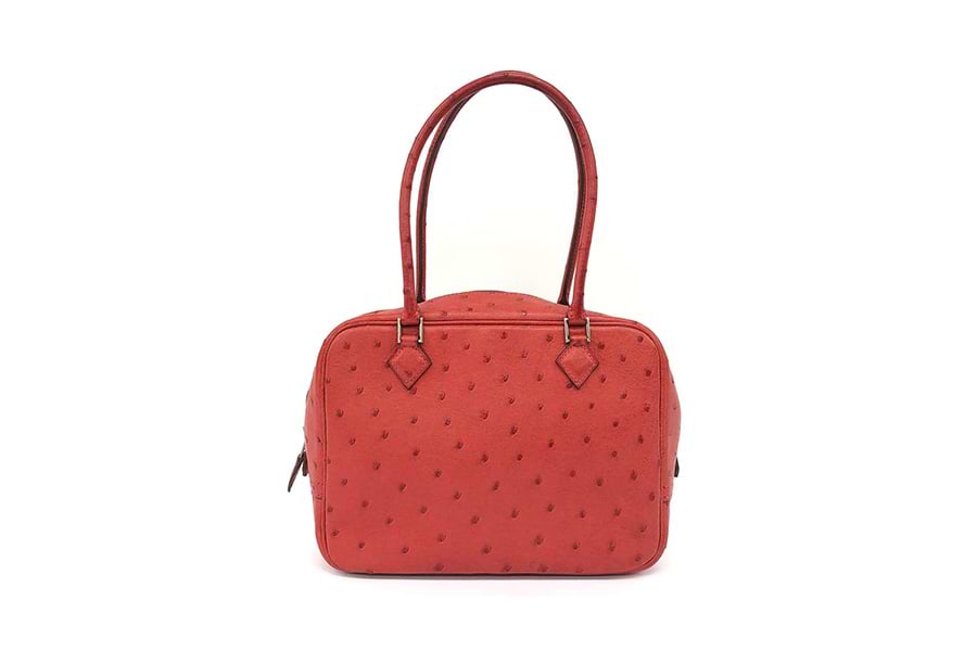 エルメス HERMES ミニ プリュム20 オーストリッチ ブルーロイ