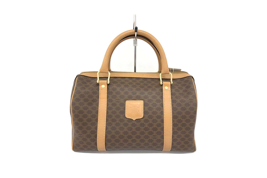 CELINE ブギーバッグ タッセル ハンドバッグ ストロー クロコ型押し 茶色 CELINE - 本物 セリーヌ CELINE ブギーバック ハンドバッグ