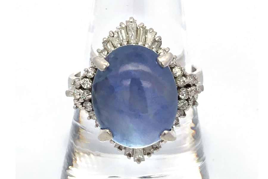 リング Pt900 約13号 サファイア2.67ct ダイヤ0.37ct の買取実績