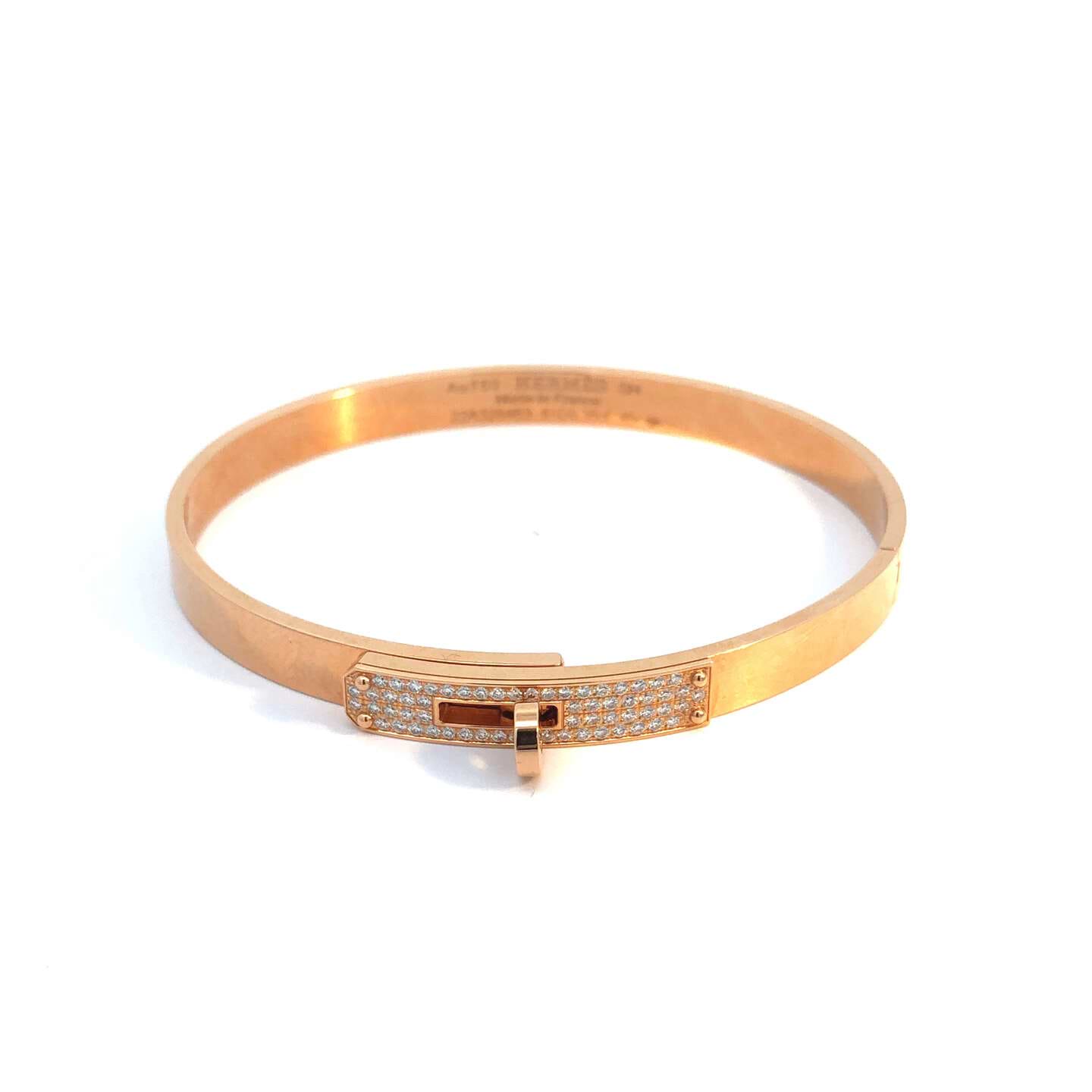 エルメス（ジュエリー）ブレスレット 《ケリー》 PM Au750 #61 内径約15.5cm ダイヤ0.36ct 22A326463 総重量約23.79g