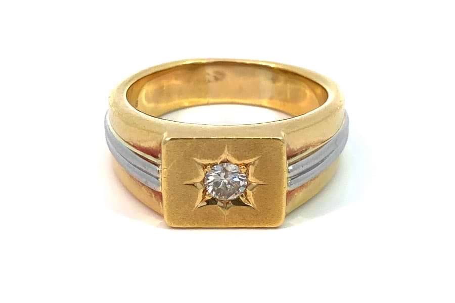 リング Pt900,K18 約22.5号 ダイヤ0.23ct@@ の買取実績｜最新