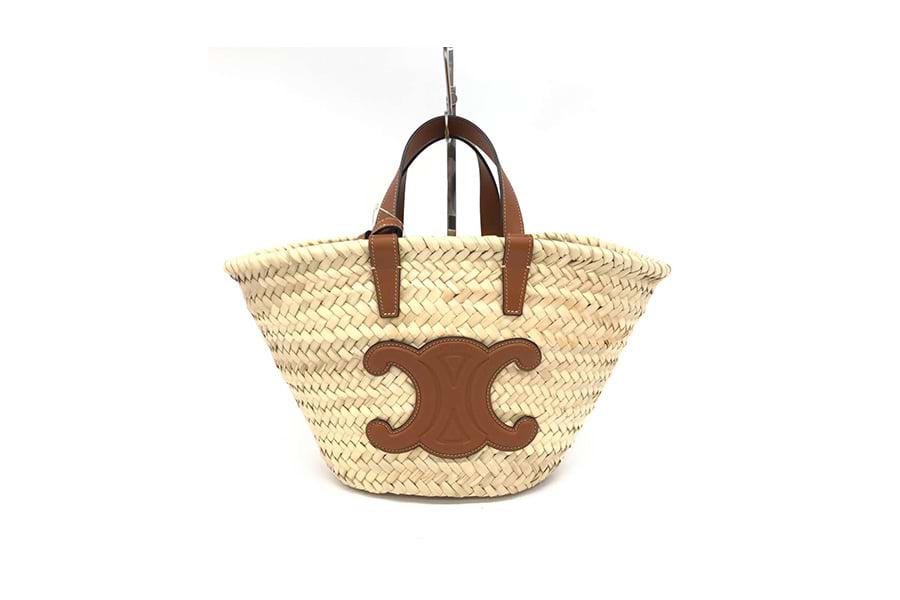 セリーヌ トリオンフ ラフィア カゴバッグ