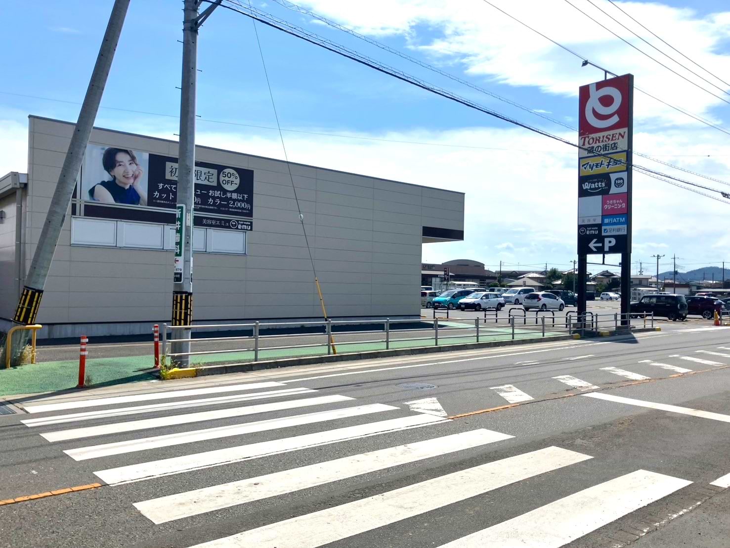 県道269号線沿い、とりせん 蔵の街店敷地内です