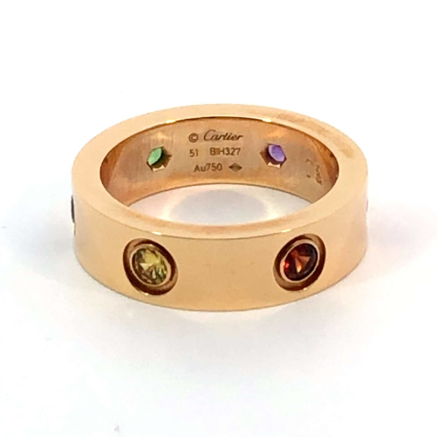 カルティエラブリング Au750 #51/約10.5号 カラーストーンct記載なし B4087851 BIH327 総重量約9.06g
