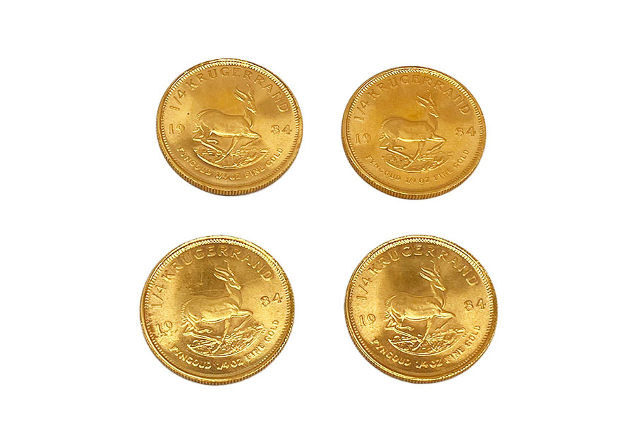 K22 クルーガーランド金貨 1/4oz 4枚 の買取実績｜最新相場で高価買取 
