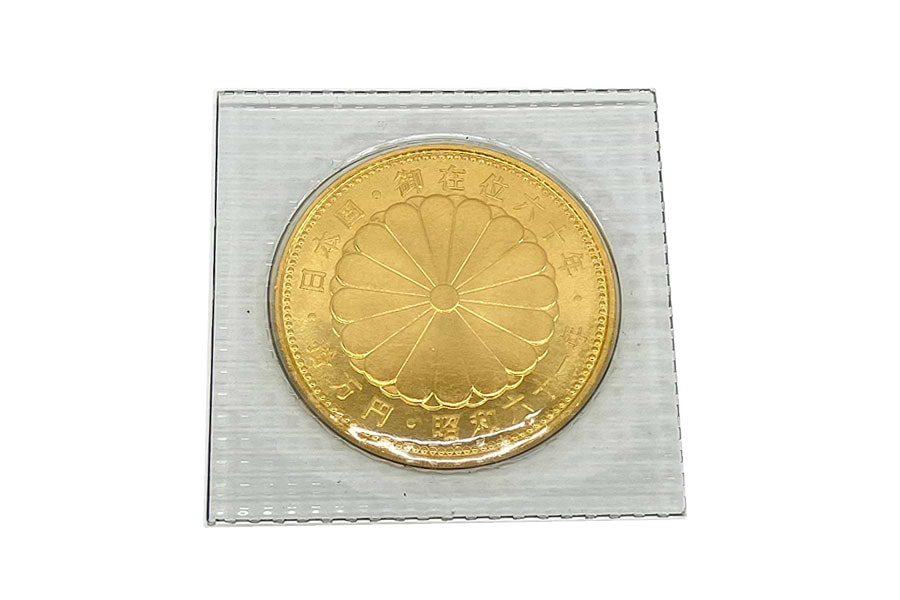 天皇陛下御在位60年記念10万円金貨 の買取実績｜最新相場で高価買取 