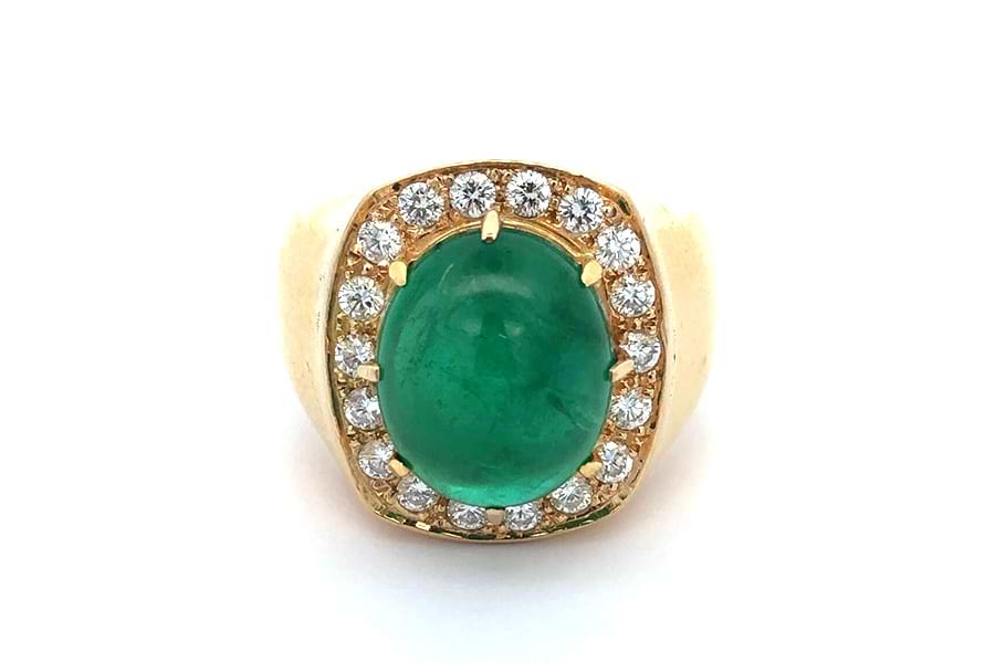 k18エメラルド・ダイヤモンドリング K18×エメラルド×ダイヤモンドリング E8.52ct MD0.79ct の買取