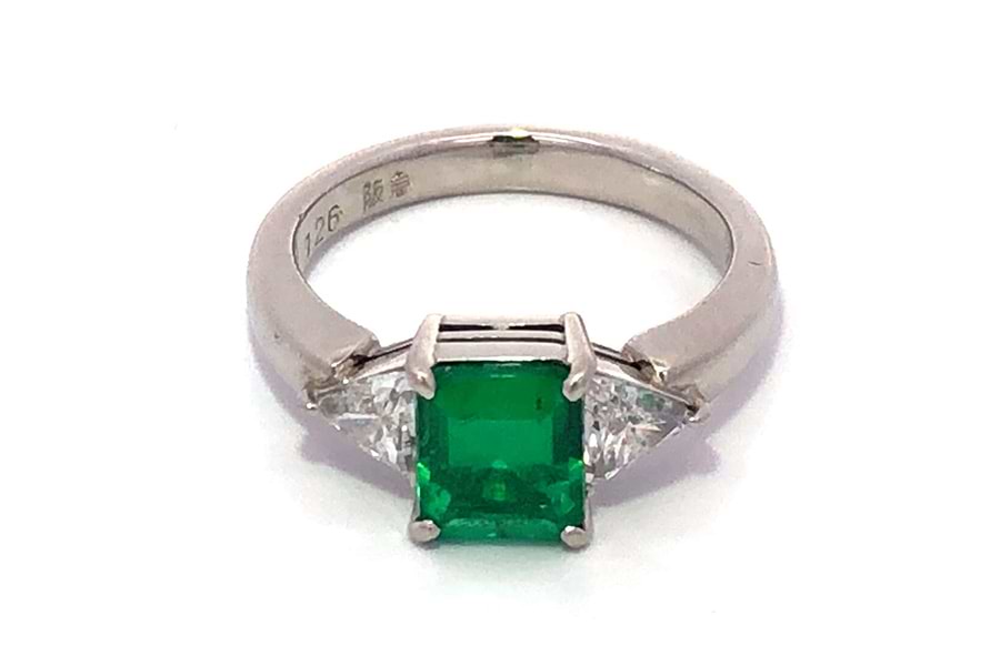 最落なし☆Pt900 天然エメラルド0.25ct ダイヤ0.38ct ペンダントトップ 日本宝石科学協会 最落なし☆Pt900 天然エメラルド0.25ct ダイヤ0.38ct ペンダントトップ