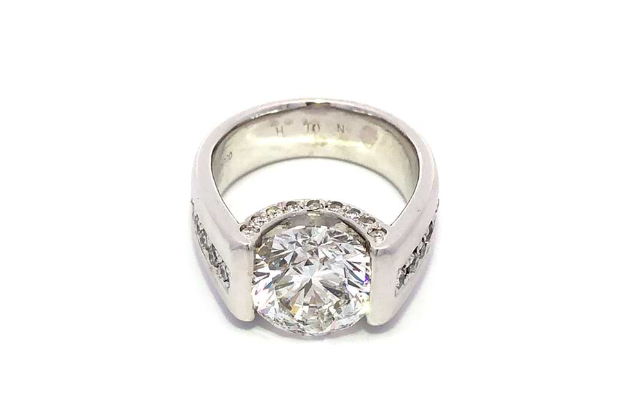 リング Pt900 約16.5号 ダイヤ/ブラックダイヤ3.43ct.. の買取